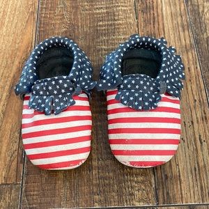 Bird rock, Patriotic baby moccasins